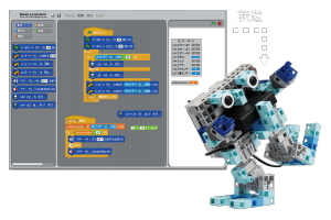ロボットとプログラミング画面の画像